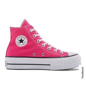 Women's Chuck Taylor All Star Hi Lift Platform Sneaker Pink and White